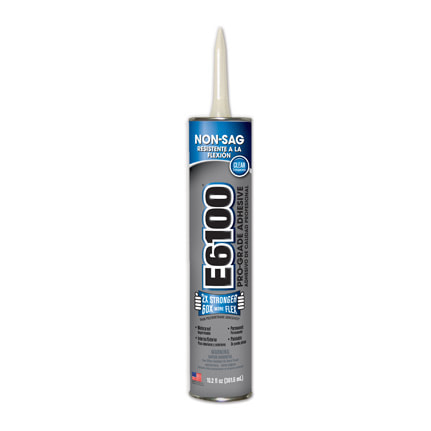 Eclectic E6100 Solvent Based Adhesive Clear 10.2 oz Cartridge