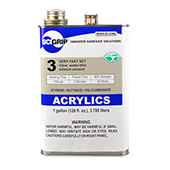 IPS Corp. SCIGRIP 3 Acrylic Plastic Cement, Solvent Based Adhesive Clear 1 gal Pail
